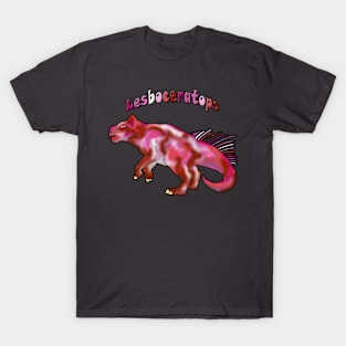 Pride Dinosaurs #2: Lesboceratops - Title Only T-Shirt